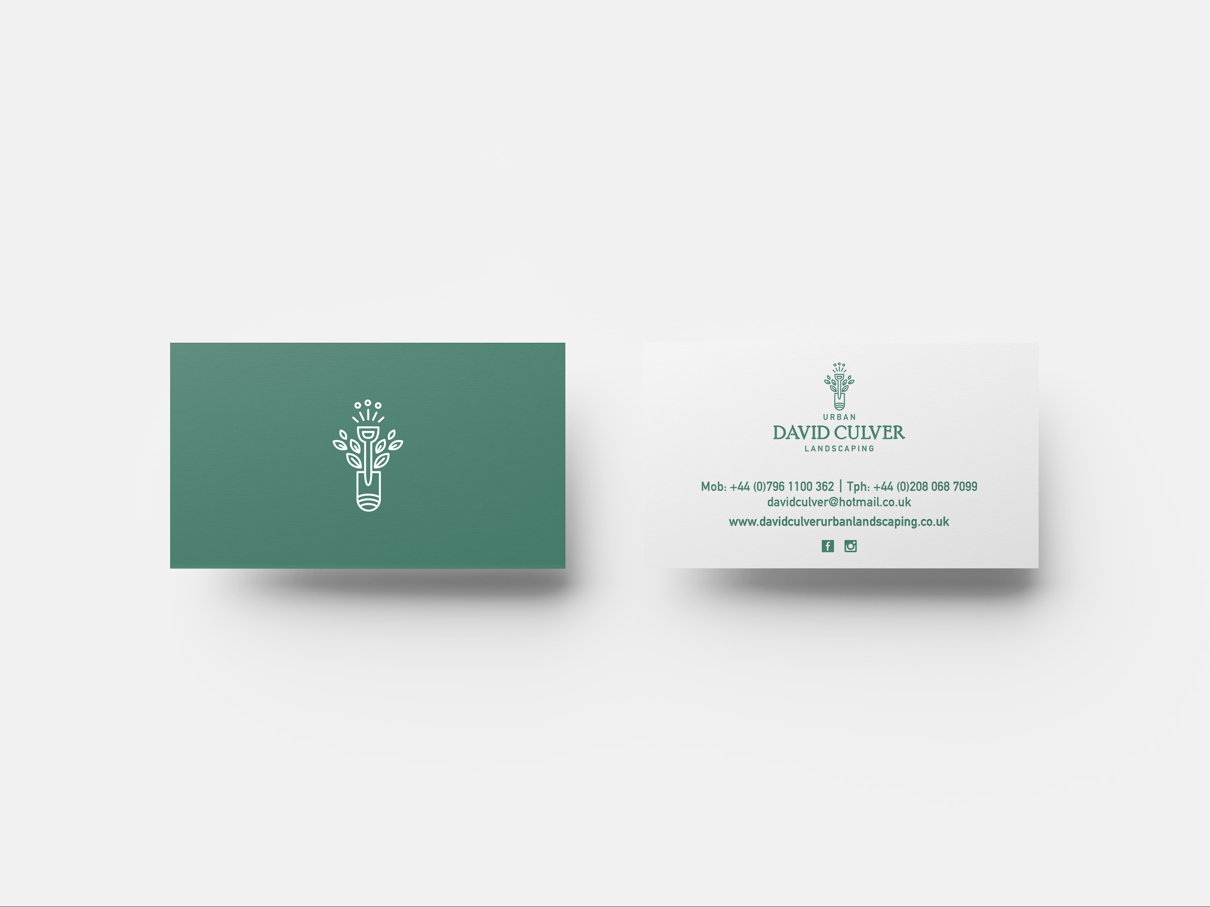 david culver urban landscaping business card design